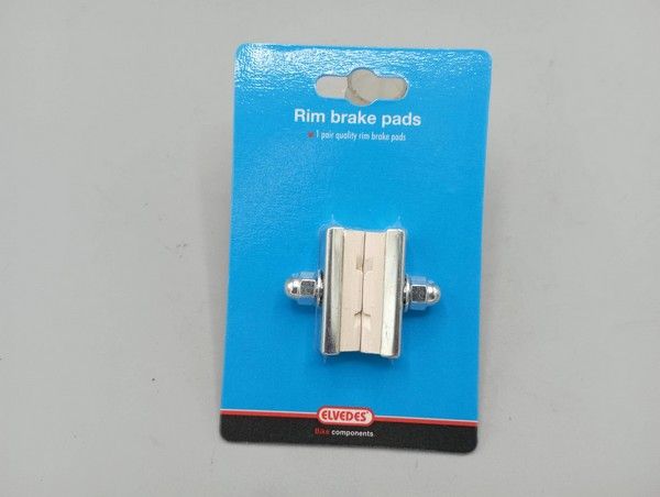 1 Pair of white caliper brake pads  for vintage bike 40 mm luxe