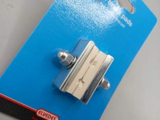 1 Pair of white caliper brake pads  for vintage bike 40 mm luxe