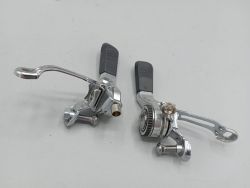 Neuves ! Manettes de vitesses aluminium VTT 3x6 années 80