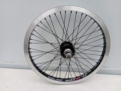copy of BMX rear wheel with black aluminium hub