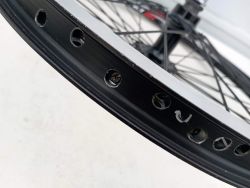 copy of BMX rear wheel with black aluminium hub