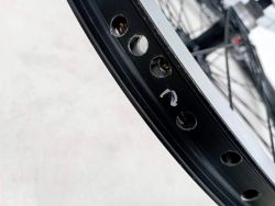 copy of BMX rear wheel with black aluminium hub