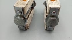 Pair of white pedals Lyotard city bike steel