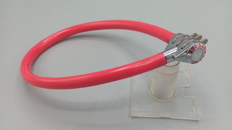 Brand new! Red vintage combination bike lock