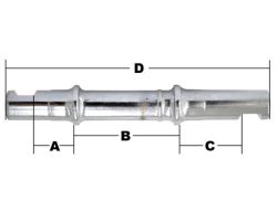 Zeus - Splined bottom bracket axle - 127 mm - 55 mm