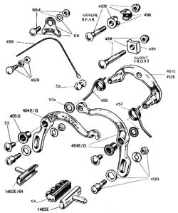 Chape pour frein Mafac Racer réf : 60cE - 61E