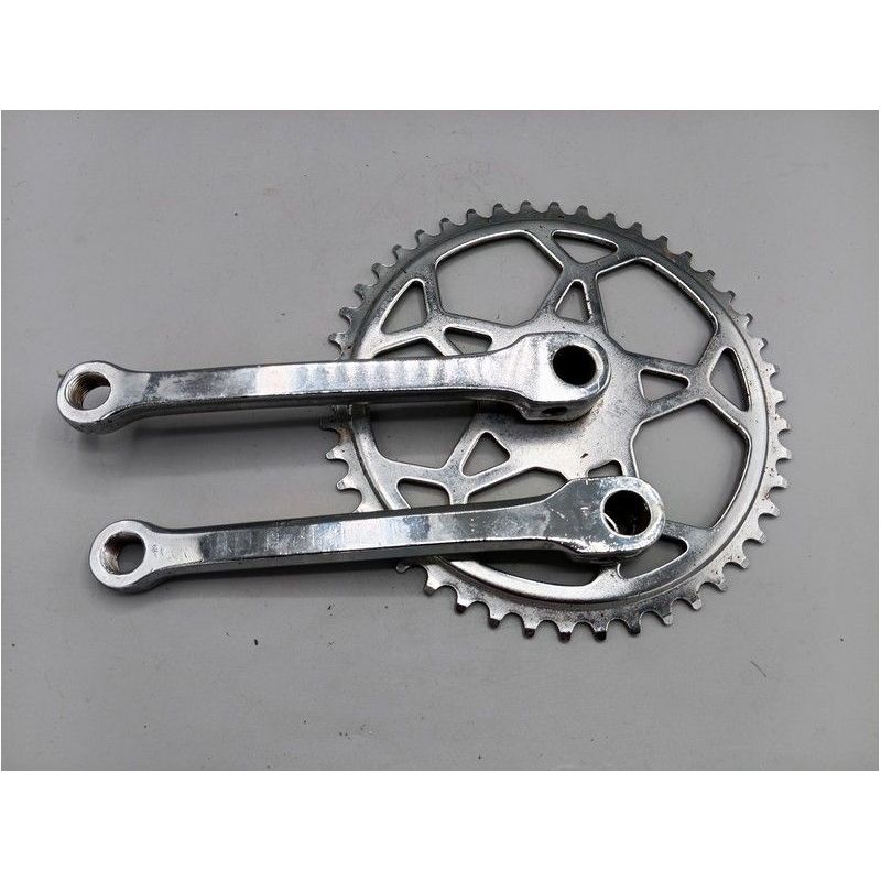 Crankset in chromed steel 46 teeth 170 mm