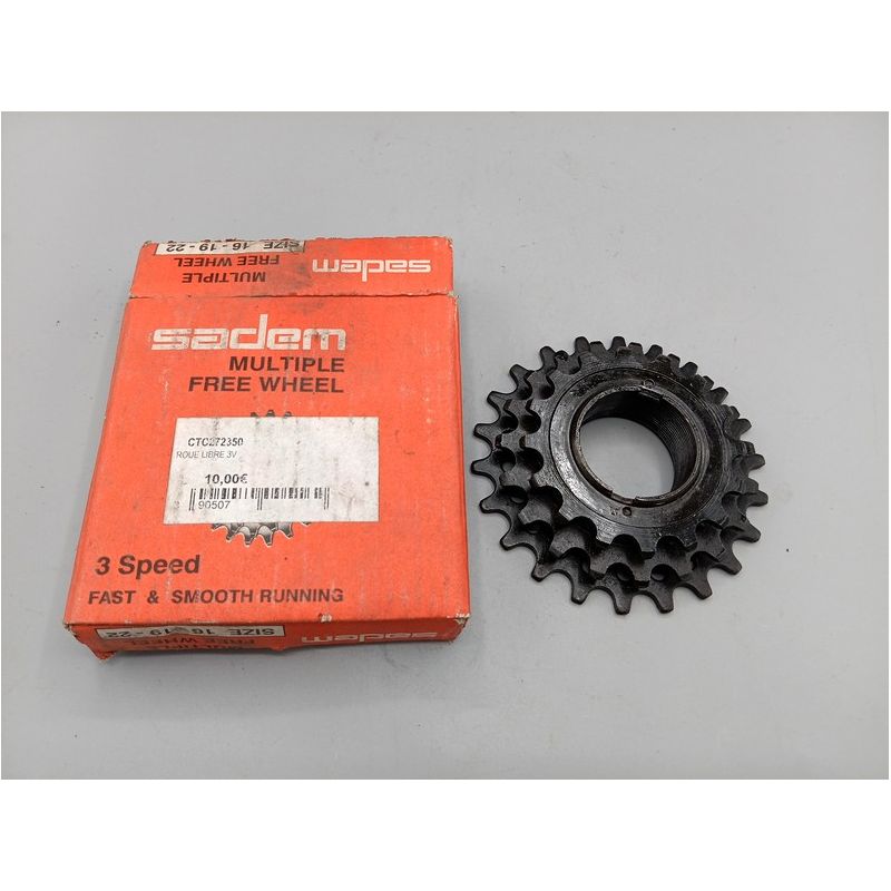 New! 3-speed freewheel - 16-19-22