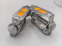 Vintage steel bicycle pedals with reflectors