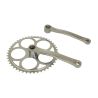 Crankset in chromed steel 46 teeth 170 mm