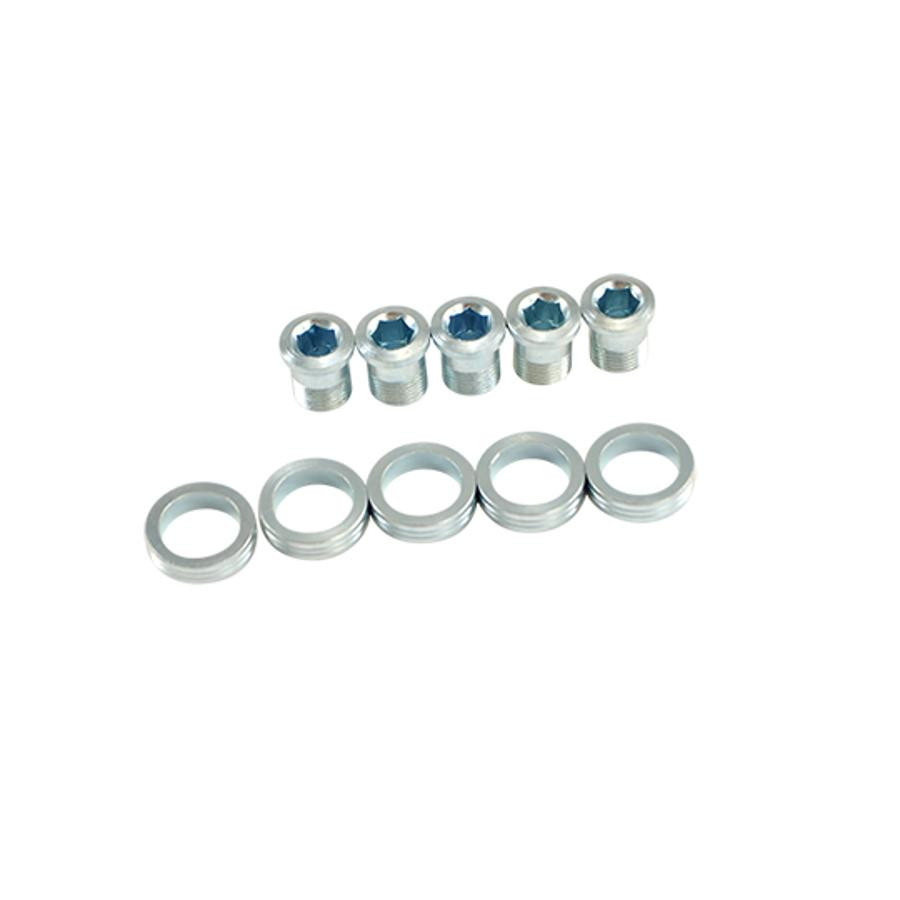 Strong - 5 Screws, chimney fix road / MTB 3rd chainring steel - stainless
