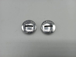 2 caps for Nervar crankset in 22 mm chrome plastic
